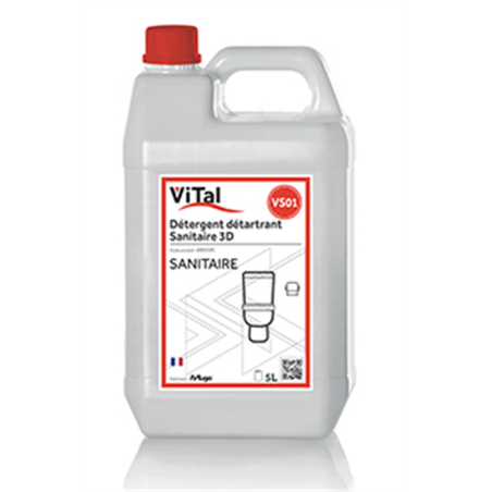 Détartrant désodorisant désinfectant Vital sanitaire en bidon de 5L