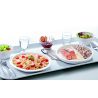 Assiette semi-creuse 25cm verre Opale blanc Restaurant Heat System