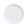 Assiette plate Ronde Heat System 2 compartiments 23cm en verre