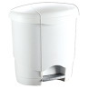 Poubelle plastique à pédale - 6L - 23,1x26,7x20,5 cm