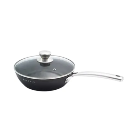 Sauteuse Ø 24 cm en aluminium forgé  avec couvercle Gamme Black Édition