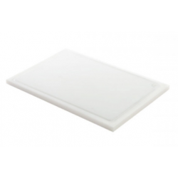 Planche blanche avec rigole 53 x 32,5 x 2 cm