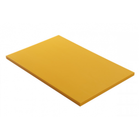 Planche GN polyéthylène jaune épaisseur 2 cm en 53 x 32,5 x 2 cm