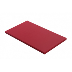 Planche GN polyéthylène rouge épaisseur 2 cm en 53 x 32,5 x 2 cm