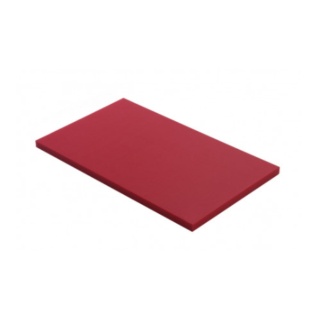 Planche GN polyéthylène rouge épaisseur 2 cm en 53 x 32,5 x 2 cm