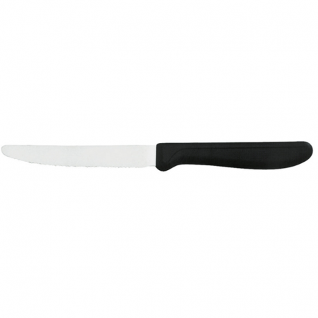 Couteau de table cranté manche polypro Lame 11cm noir