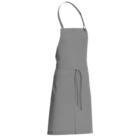 Tablier à bavette Dan88 gris - polyester et coton