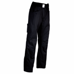 Pantalon de cuisine Arenal mixte noir - polycoton - large ceinture élastiquée - coupe droite