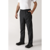 Pantalon de cuisine mixte Umini noir - taille élastiquée