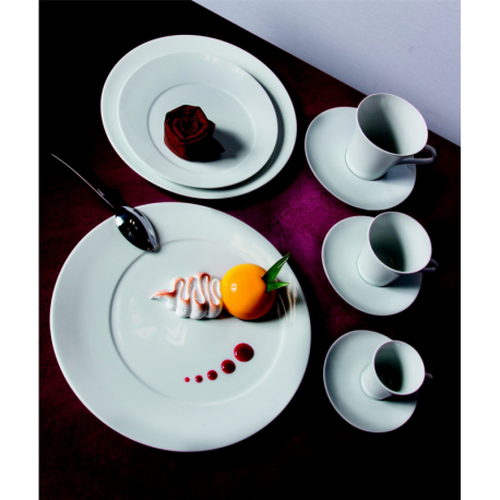 Assiette plate ronde Ø28 cm ASYMETRIQUE - Bassin décalé