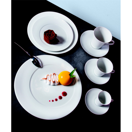 Assiette à dessert Ø23 cm ASYMETRIQUE - Bassin décalé