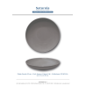 Assiette calotte en porcelaine SEVILLE - Ø 22 cm - grise