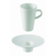 Tasse café en porcelaine + soucoupe Andalouse - en blanc