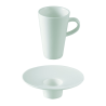 Tasse café en porcelaine + soucoupe Andalouse - en blanc