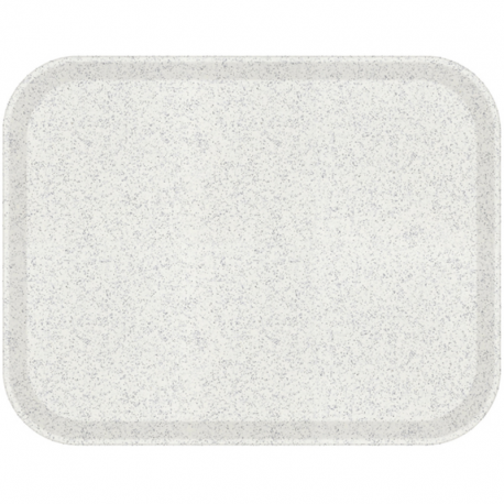 Plateau Le Texan - polyester et fibre de verre en gris moucheté - 46x36 cm