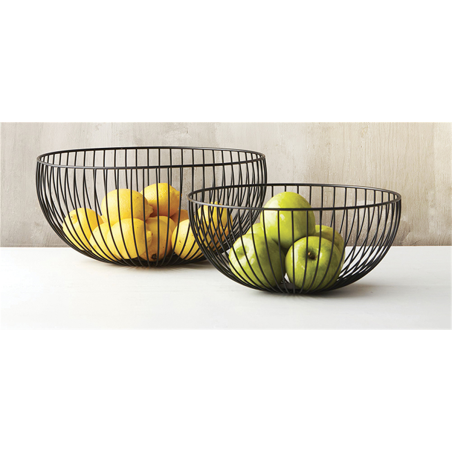 Corbeille à fruits noire - Ø30x13 cm