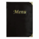 Protège menu basique A4 - 8 vues - carte des vins - noir