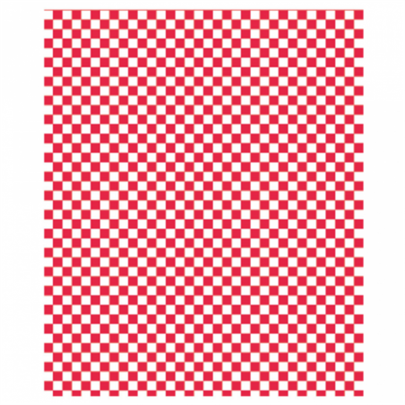 Papier alimentaire carreaux rouge / blanc - 31x31 cm