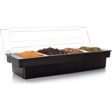 Boîte à 4 compartiments - 50x16x9 mm - bacs 750 ml