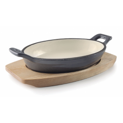 Faitout Fonte Avec Couvercle En Verre 36 Cm Noir Lacor