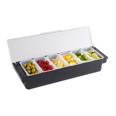 Boîte à 6 compartiments - 50x16x9 mm - bacs 450 ml