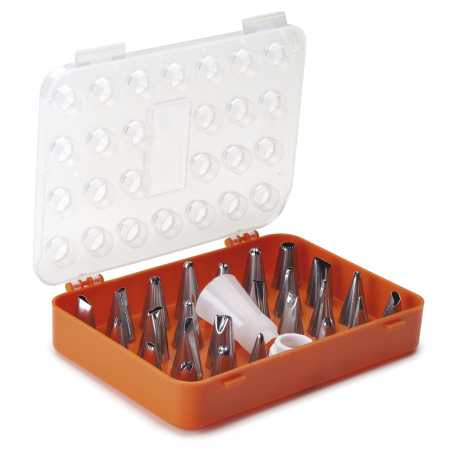Assortiment de douilles de décoration - 26 douilles + 1 adaptateur