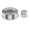 Lot de 9 découpoirs pour cannelés inox - Ø3 à 10 cm x 4,2 cm