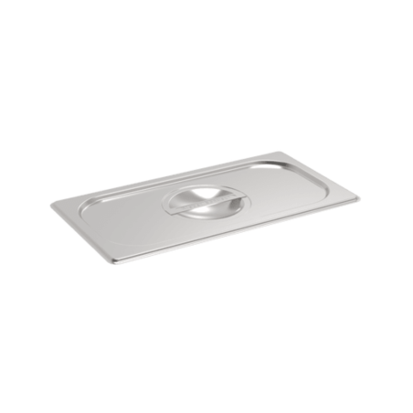Couvercle inox avec poignée - GN 1/3 - 325x176 mm