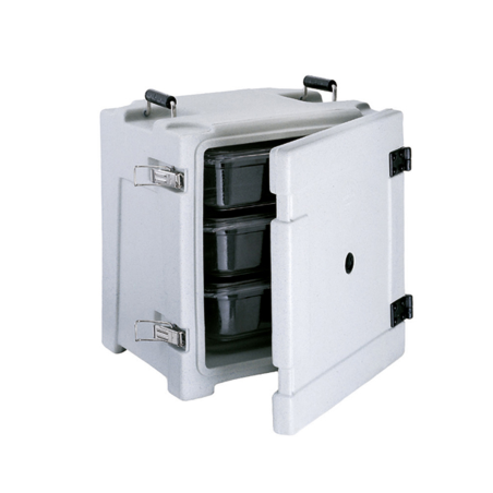 Conteneur isotherme à chargement frontal AF6 - 30,5L - Gris/bleu - extérieur 410x360x440 mm - intérieur 330x275x340 mm