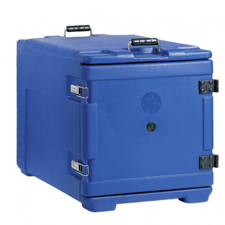 Conteneur isotherme à chargement frontal AF7 - 63L - Bleu - extérieur 440x640x480 mm - intérieur 325x540x360 mm