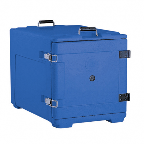 Conteneur isotherme à chargement frontal AF8 - 68L - Bleu - extérieur 440x640x480 mm - intérieur 325x540x380 mm