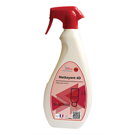 Nettoyant 4D détartrant désodorisant désinfectant dégraissant - vaporisateur 750 ml