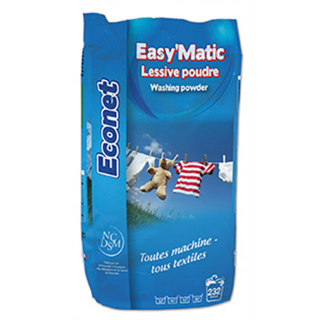 Lessive poudre atomisée - Econet Easy'matic - sac 20 kg (232 lavages)