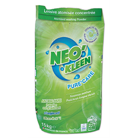 Poudre linge extra concentrée NK Pure'care lessive atomisée - tous types de textiles - sac 15 kg