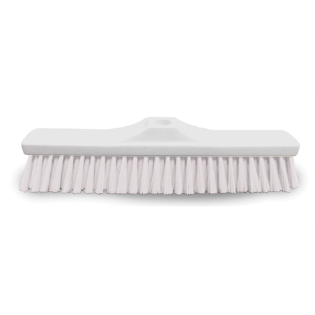 Balai droit 29 cm en blanc- doux - 29x5,5x9 cm