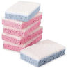 Eponge tampon blanc/bleue - cellulose - 19x3x2,2 cm