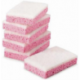 Eponge tampon blanc/rose - cellulose - carton de 120 éponges