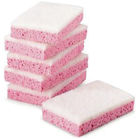 Eponge tampon blanc/rose - cellulose
