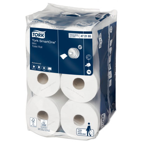 Papier toilette mini smartone T9 - 2 plis x 32 G/m2 - 12 bobines