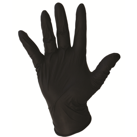 Gant nitrile non poudré noir - Taille M