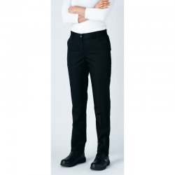 Pantalon femme Adélie noir - ceinture avec élastique côtés - coupe slim Robur