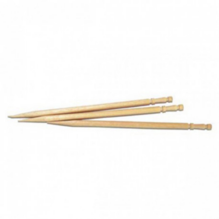 Pique bois tourné - 1 pointe - 6,5 cm
