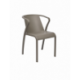Fauteuil Fado Taupe h46cm empilable