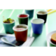 Tasse porcelaine - lot de 6 gobelets panachés : 1 couleur de chaque - 10cl