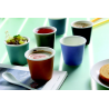 Tasse à café / moka en porcelaine - gobelets panachés : 1 couleur de chaque - 10cl - 6 pièces