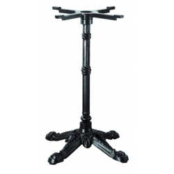 Pied de table RETRO - 4 branches - Epoxy noir - 12,5 kg - 54x72 cm