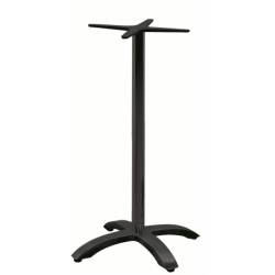 Pied de mange-debout ATHENA - Epoxy noir - Hauteur 110 cm - 10 kg - Plateau 70x70 cm