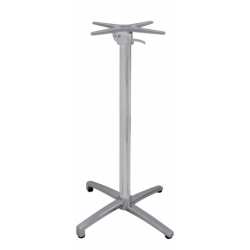 Pied de mange-debout rabattable KONE - Epoxy gris - Hauteur 110 cm - 7,4 kg - Plateau 70x70 cm