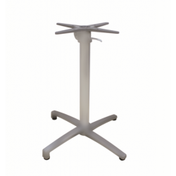 Pied de table rabattable KONE - Epoxy gris - Hauteur 72 cm - 7 kg - Plateau 70x70 cm