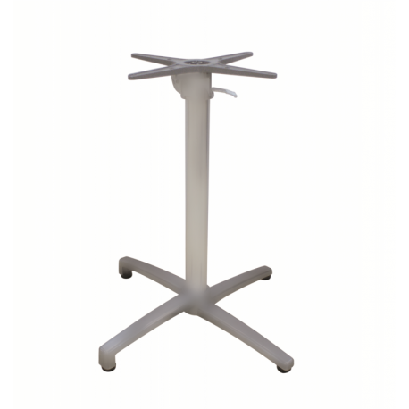 Pied de table rabattable Koné - époxy gris - hauteur 72 cm - 7 kg - plateau 70x70 cm